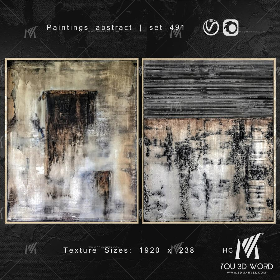 Paintings abstract  set 491